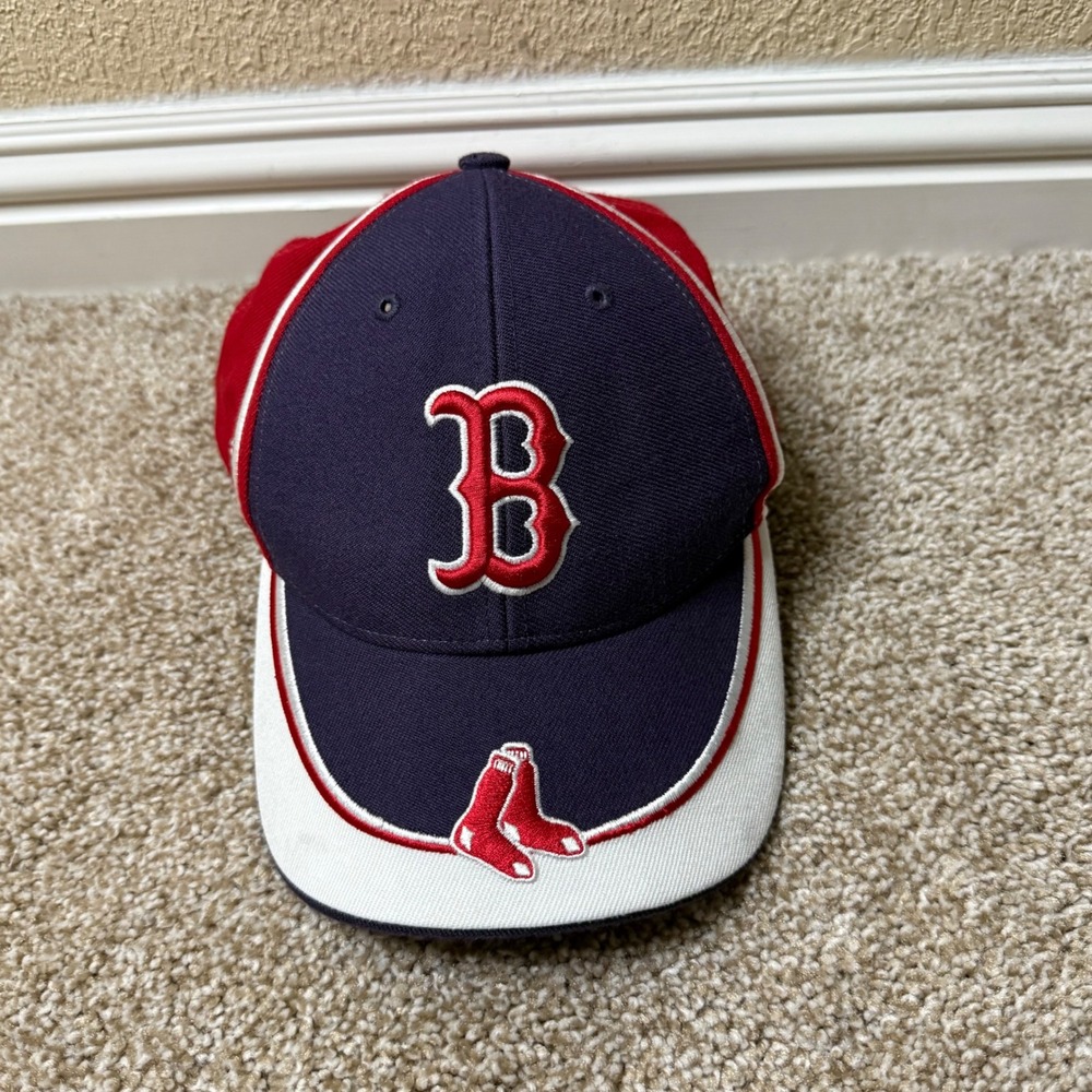 Boston Red Sox Hat Kids Youth Navy Red MLB Baseball Cap Sock logo